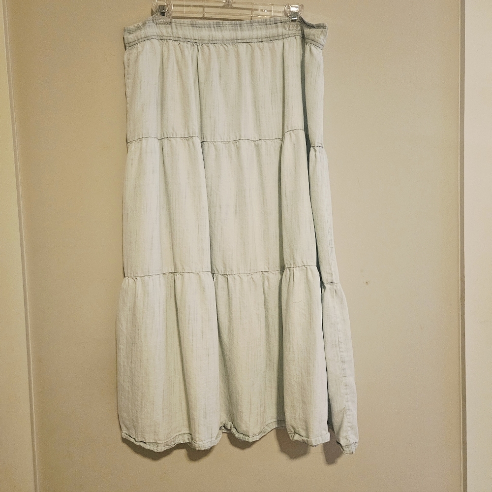 Anthropology Light Blue Skirt - Picture 3 of 6